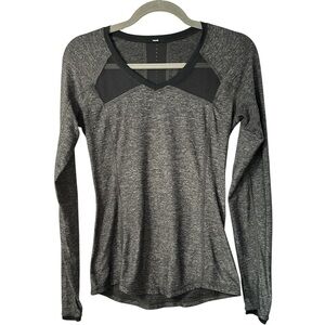 Lululemon Pace Pusher Long Sleeve in Heather Gray